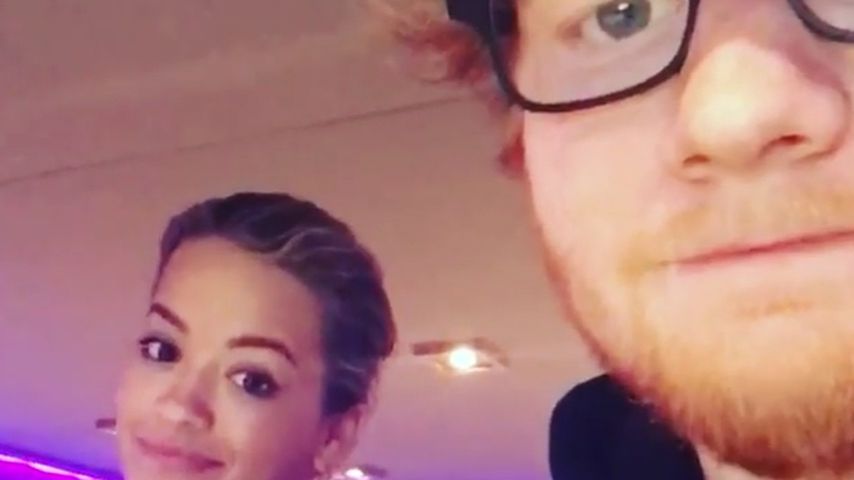 Rita Ora und Ed Sheeran im Studio