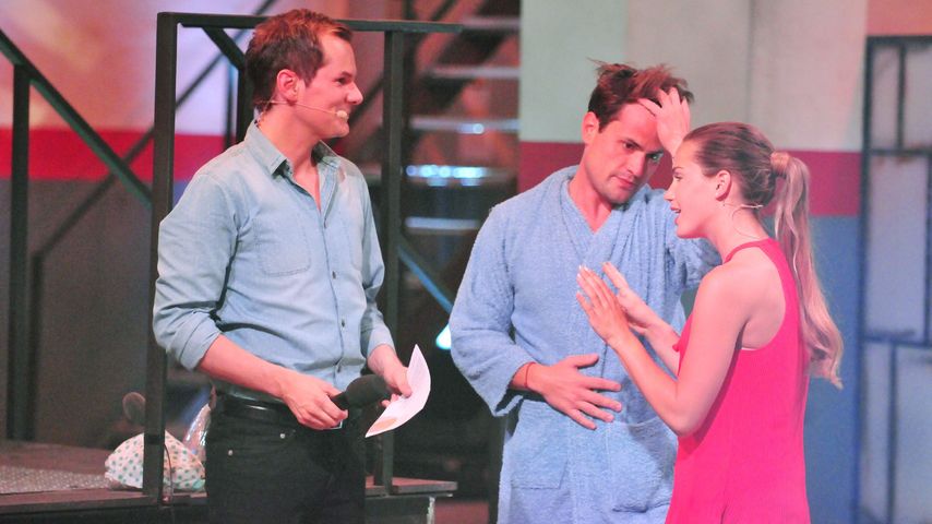 Rocco Stark und Angelina Heger bei einem Spiel des RTL-Sommerhauses
