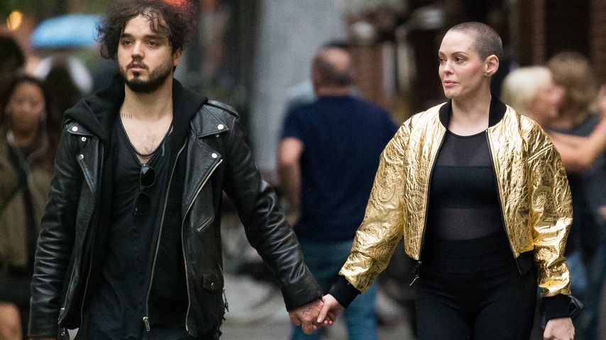 Rose McGowan und ein unbekannter Mann, New York