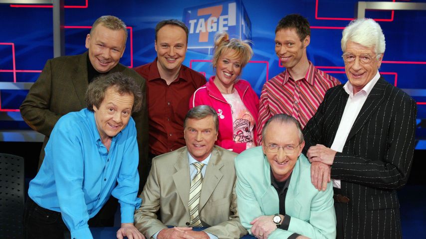 Rudi Carrell mit dem Team von "7 Tage, 7 Köpfe"