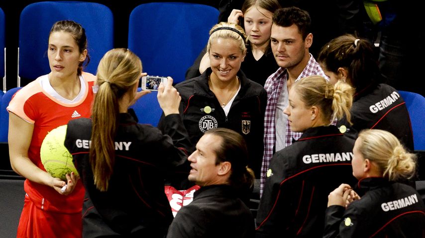 Sabine Lisicki und Martin Kaymer 2012 beim Fed-Cup in Stuttgart
