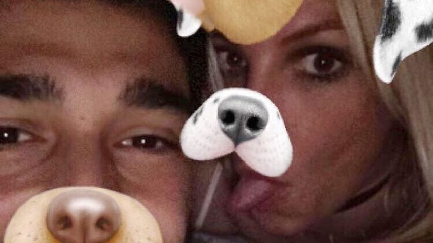 Sam Asghari und Britney Spears mit Snapchat-Filtern