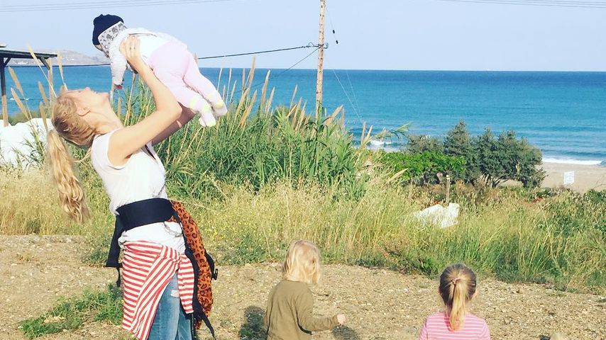 Sara Kulka im Urlaub mit ihrer Familie