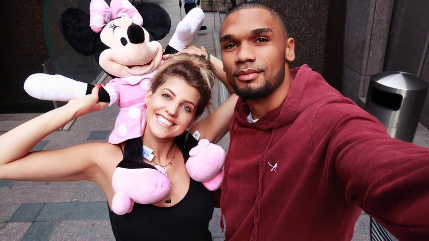 Sarah Nowak und Dominic Harrison auf dem Times Square in NY