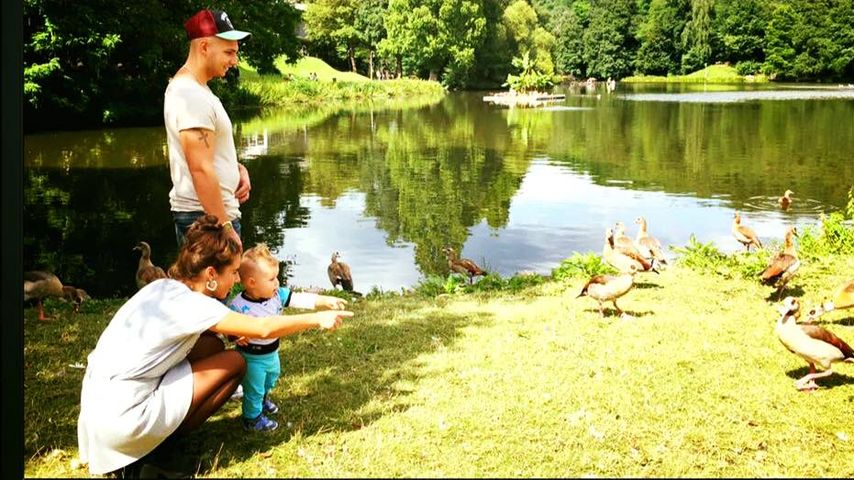 Die Sänger Sarah und Pietro mit Sohn Alessio
