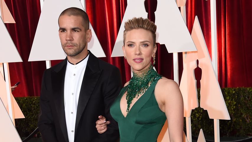 Scarlett Johansson und Romain Dauriac der Oscar-Verleihung 2015