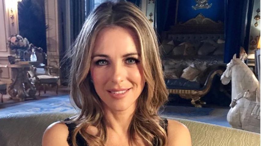 Liz Hurley am Set von der TV-Serie "The Royals"