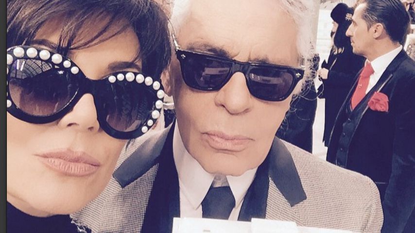 Kris Jenner und Karl Lagerfeld