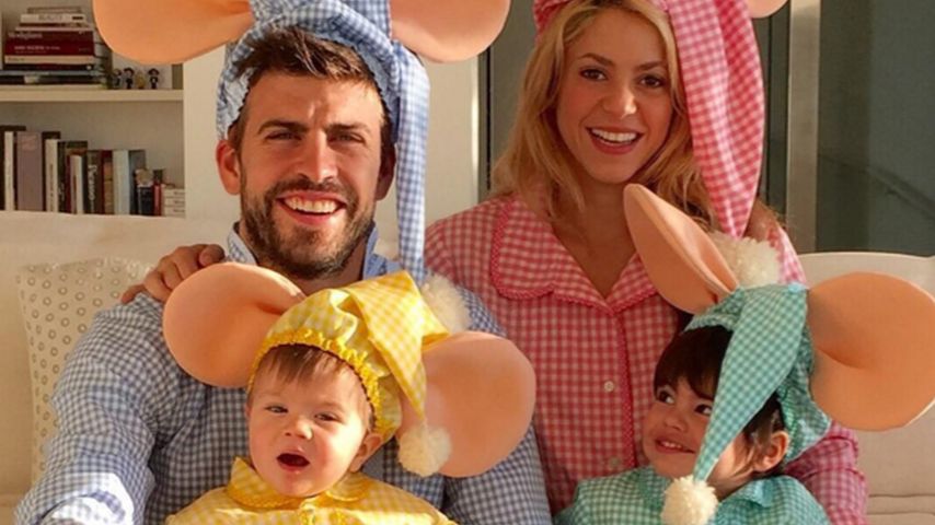 Shakira, Gerard Piqué, Milan Piqué Mebarak und Sasha Piqué Mebarak