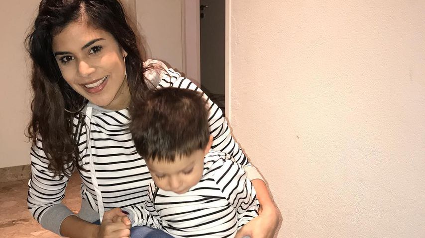 Tanja Tischewitsch mit Söhnchen Ben