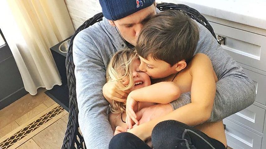 Tom Brady mit Tochter Vivian und Sohn Benjamin