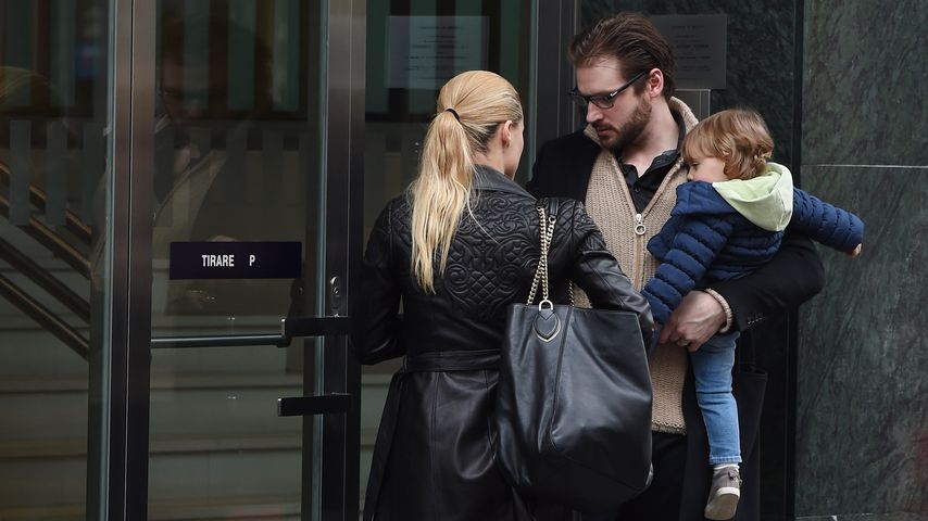 Michelle Hunziker, Tomaso Trussardi und Sole Trussardi
