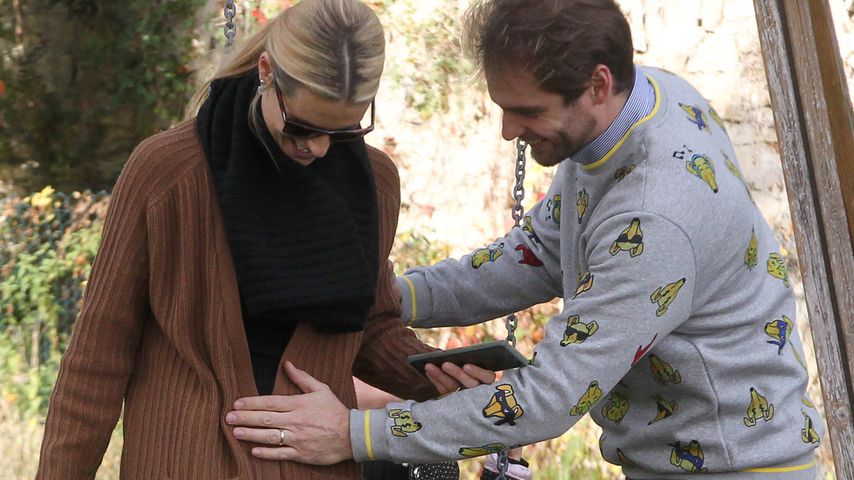Eindeutige Bauch-Geste: Ist Michelle Hunziker schwanger?