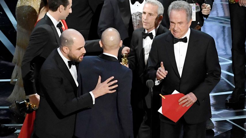 Warren Beatty auf der Oscar-Bühne
