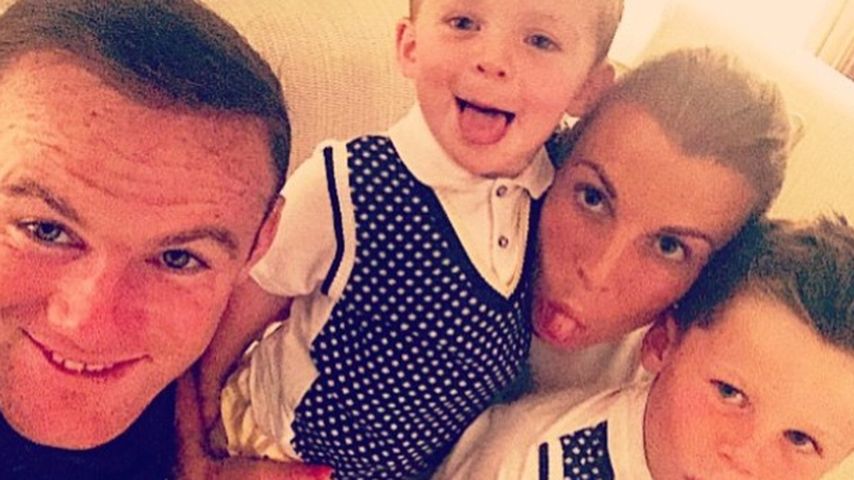 Wayne und Coleen Rooney mit ihren Söhnen