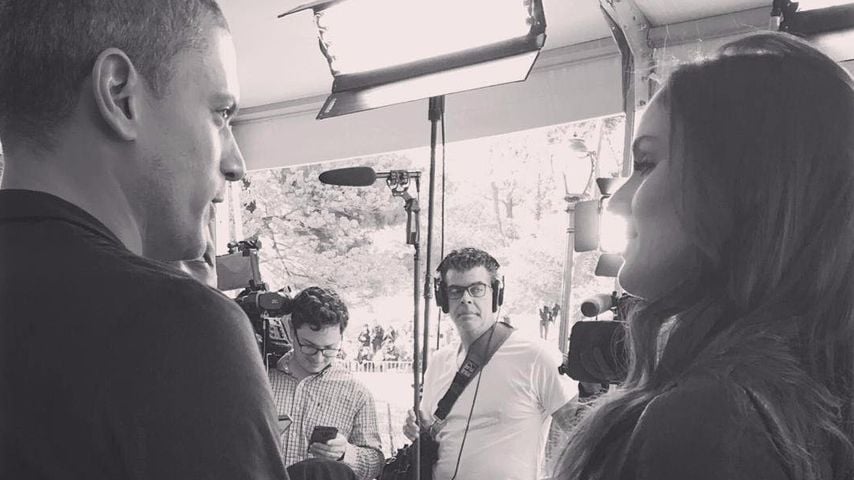 Wentworth Miller und Sarah Wayne Callies am Set der fünften Staffel von "Prison Break"