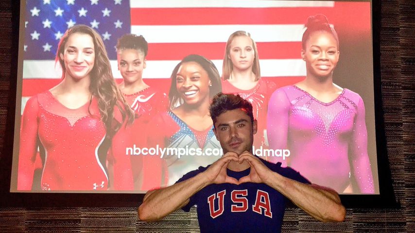 Zac Efron supportet die US-amerikanische Turnerin Simone Biles
