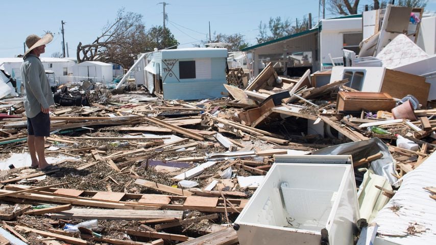 Zerstörungen des Hurricane Irma auf den Florida Keys, USA