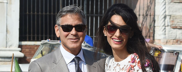 George und Amal Clooney bei ihrer Hochzeit 2014 in Venedig George und Amal Clooney bei ihrer Hochzeit 2014 in Venedig