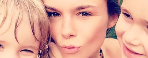 Angelina Posth mit ihren Kindern Milla und Leon Angelina Posth mit ihren Kindern Milla und Leon