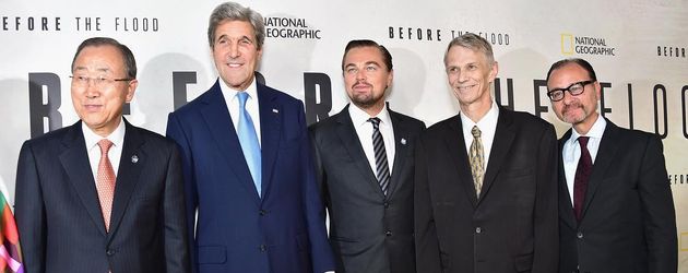 Ban Ki-Moon, John Kerry, Leonardo DiCaprio, Piers Sellers und Fisher Stevens Ban Ki-Moon, John Kerry, Leonardo DiCaprio, Piers Sellers und Fisher Stevens