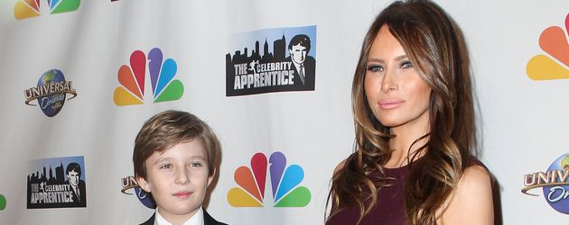 Barron Trump mit Mutter Melania in New York Barron Trump mit Mutter Melania in New York