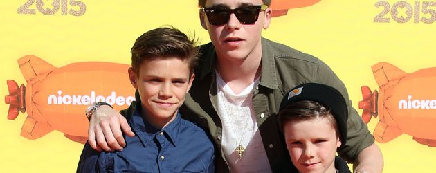 Brooklyn Beckham, Romeo Beckham und Cruz Beckham Brooklyn Beckham, Romeo Beckham und Cruz Beckham