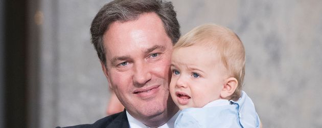 Chris O'Neill und Prinz Nicolas bei der Taufe von Prinz Oscar 2016 Chris O'Neill und Prinz Nicolas bei der Taufe von Prinz Oscar 2016