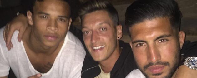 Die Fußball-Stars Leroy Sané, Mesut Özil und Emre Can Die Fußball-Stars Leroy Sané, Mesut Özil und Emre Can