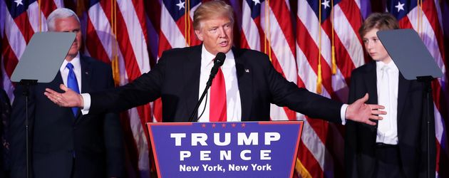 Donald Trump während seiner ersten Rede als US-Präsident Donald Trump während seiner ersten Rede als US-Präsident