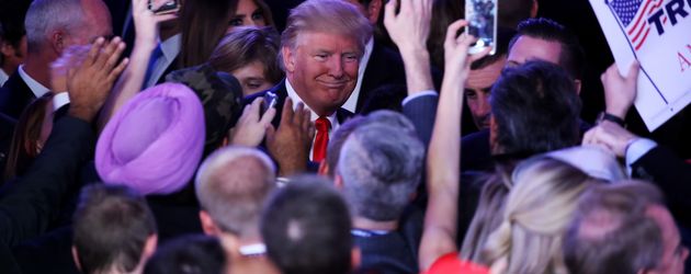 Donald Trump bei seinem Wahlsieg am 8. November 2016 Donald Trump bei seinem Wahlsieg am 8. November 2016