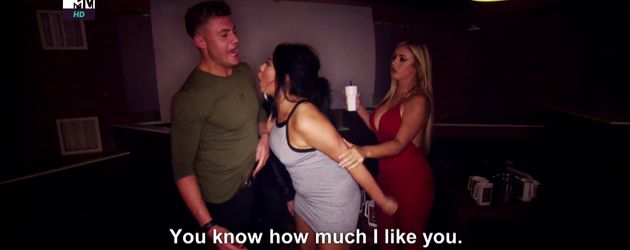 Geordie Shore: Scott Timlin, Chloe Ferry und Holly Hagan Geordie Shore: Scott Timlin, Chloe Ferry und Holly Hagan