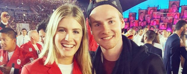 Hockey-Star Christopher Rühr mit Kanadas Tennis-Beauty Eugenie Bouchard Hockey-Star Christopher Rühr mit Kanadas Tennis-Beauty Eugenie Bouchard