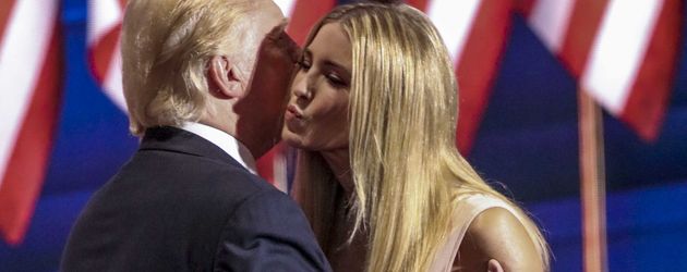 Donald Trump mit seiner Tochter Ivanka Trump in Cleveland 2016 Donald Trump mit seiner Tochter Ivanka Trump in Cleveland 2016