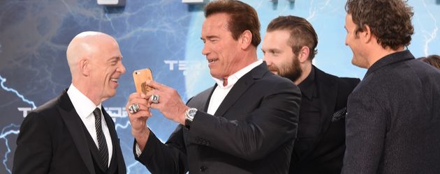 Arnold Schwarzenegger, Jason Clarke, J.K. Simmons und Jai Courtney Arnold Schwarzenegger, Jason Clarke, J.K. Simmons und Jai Courtney