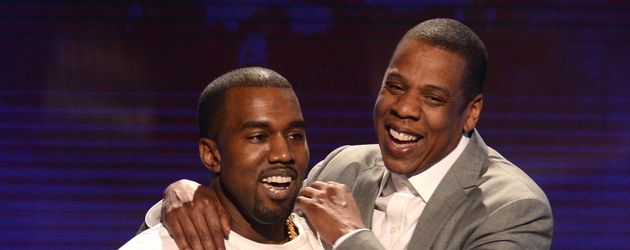 Kanye West und Jay-Z bei den BET-Awards im Jahr 2012 Kanye West und Jay-Z bei den BET-Awards im Jahr 2012