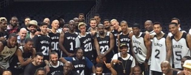 Justin Bieber, Kim Kardashian und Kanye West Justin Bieber, Kim Kardashian und Kanye West
