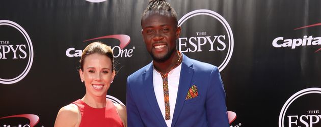 Kei und Kristin Kamara (l.) bei den ESPY Awards in Los Angeles Kei und Kristin Kamara (l.) bei den ESPY Awards in Los Angeles