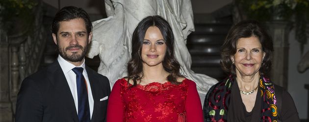 Prinz Carl Philip von Schweden, Sofia Hellqvist und Königin Silvia von Schweden Prinz Carl Philip von Schweden, Sofia Hellqvist und Königin Silvia von Schweden
