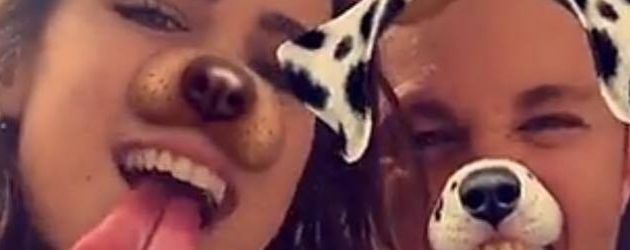 Lena Meyer-Landrut mit Nico Rosberg und dem Snapchat-Hundefilter Lena Meyer-Landrut mit Nico Rosberg und dem Snapchat-Hundefilter