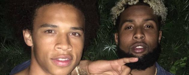 Leroy Sane und Football-Star Odell Beckham Jr. Leroy Sane und Football-Star Odell Beckham Jr.
