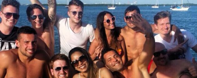 Sila Sahin, Marco Reus und Ilkay Gündogan Sila Sahin, Marco Reus und Ilkay Gündogan