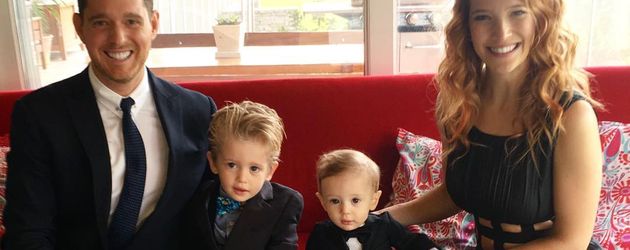 Michael Bublé, die Söhne Noah und Elias und Frau Luisana Lopilato im Oktober 2016 Michael Bublé, die Söhne Noah und Elias und Frau Luisana Lopilato im Oktober 2016