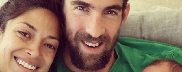 Nicole Johnson, Michael Phelps und ihr Sohn Boomer Nicole Johnson, Michael Phelps und ihr Sohn Boomer