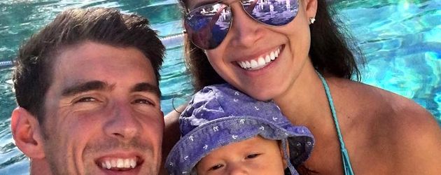 Michael Phelps mit Ehefrau Nicole und Sohn Boomer Michael Phelps mit Ehefrau Nicole und Sohn Boomer
