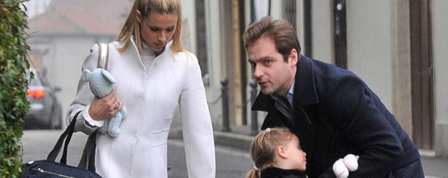 Michelle Hunziker, Tomaso Trussardi mit Celeste und Sole in Bergamo Michelle Hunziker, Tomaso Trussardi mit Celeste und Sole in Bergamo