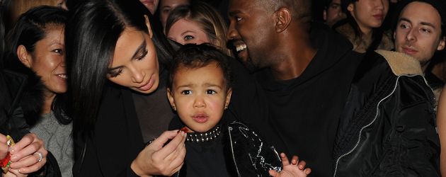 Kim Kardashian, Kanye West und North West Kim Kardashian, Kanye West und North West