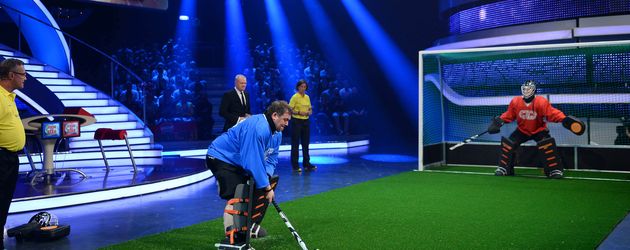 Lukas Podolski, Stefan Raab und Elton Lukas Podolski, Stefan Raab und Elton
