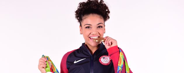 Olympia-Siegerin Laurie Hernandez Olympia-Siegerin Laurie Hernandez