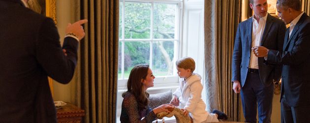 Prinz William, Prinz George, Barack Obama und Kate Middleton Prinz William, Prinz George, Barack Obama und Kate Middleton